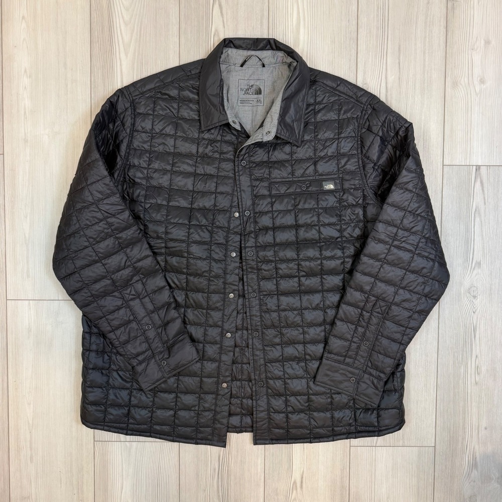 The North Face Thermoball Eco Shirt Jacket Mens XXL Black Quilted NF0A47FK